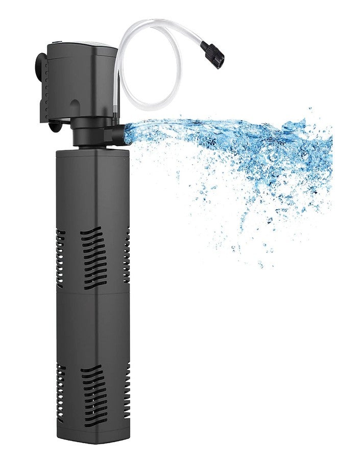 TARARIUM Aquarium Filter for 40-150 Gal. Tank Crystal 300GPH Biochemical Filtration Powerful Pump Submersible Internal Fish Tank Filters Large Tank Pond Clear Wavemaker Air Supply 4 in 1 - Image 1